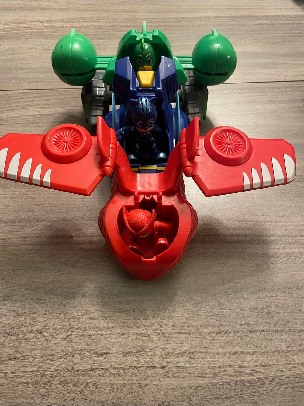 PJ Masks 3-in-1 Combiner Jet Preschool Toy Set with 3 Connecting PJ Masks Cars